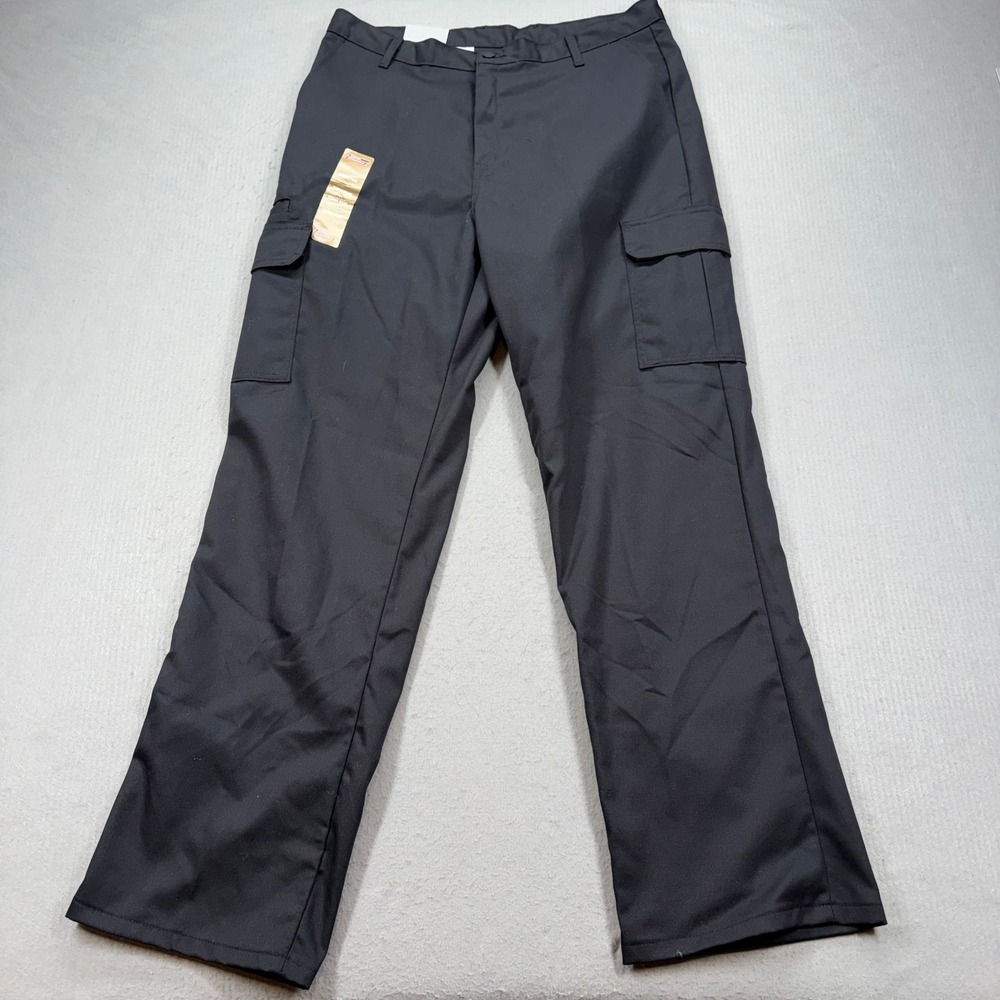 Dickies Cargo Pant Mens 36x34 Black Flex Regular Fit Straight Leg GP338BK